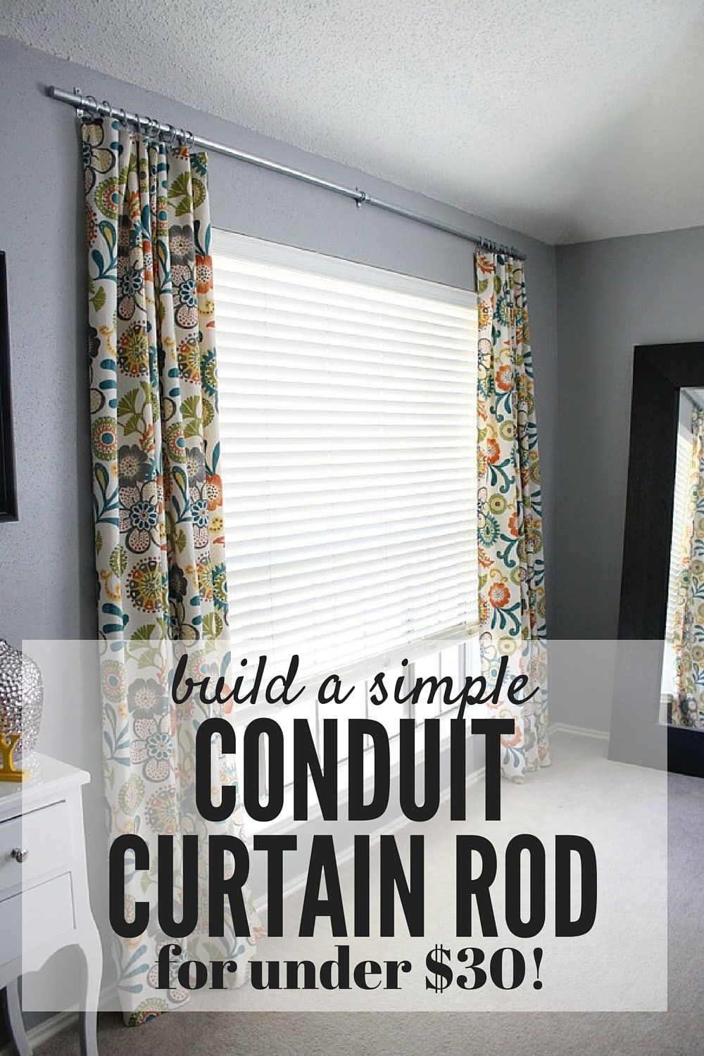 Easy DIY Conduit Curtain Rod Love & Renovations