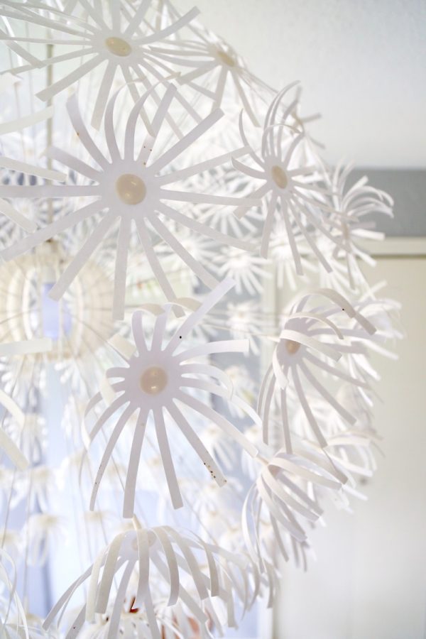 Close-up of IKEA flower light, the MASKROS