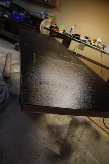 Painting a DIY chalkboard door