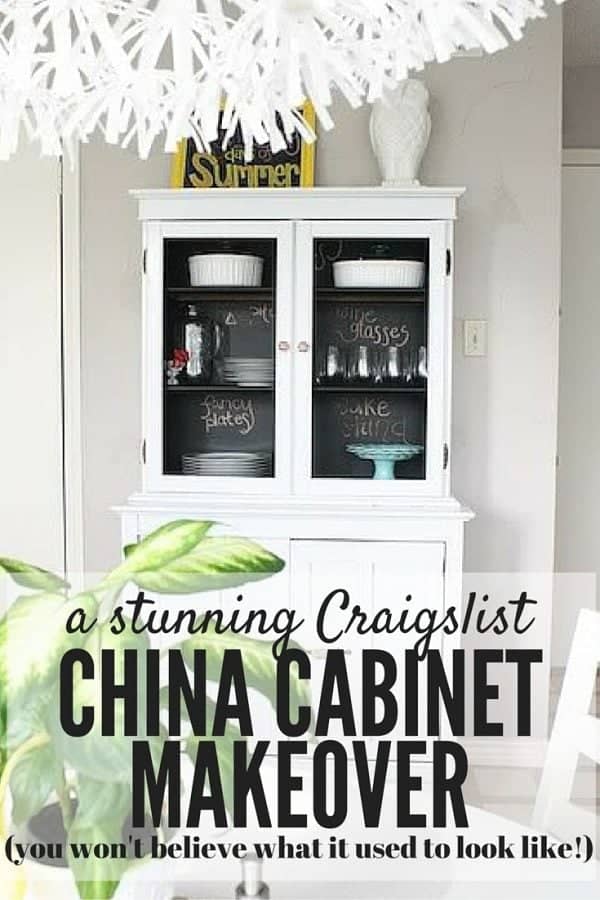 DIY painted china cabinet