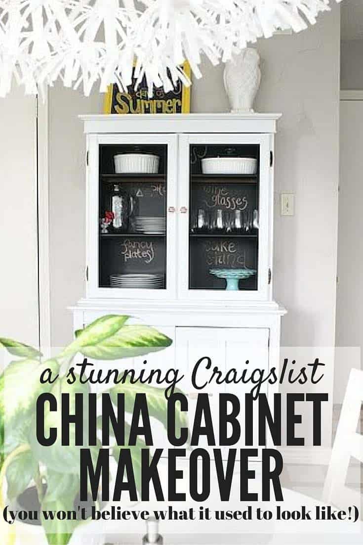 DIY Painted China Cabinet (A Craigslist Makeover)
