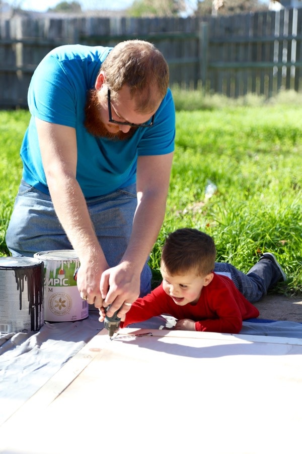 assembling a photo display for wall