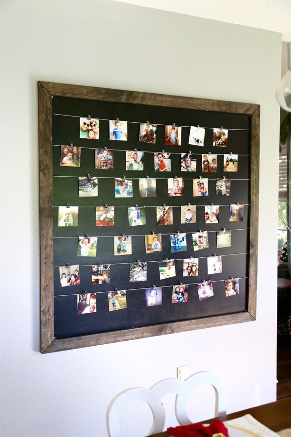 how to make a DIY photo display wall