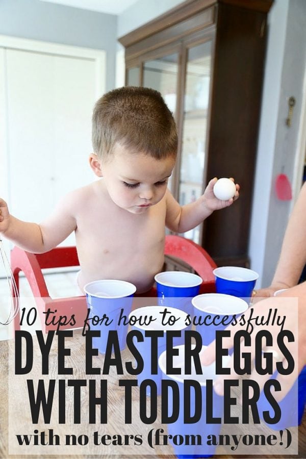Easter eggs with toddlers