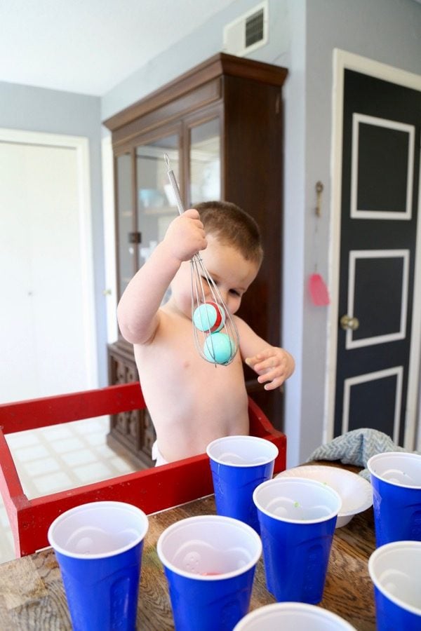 quick tips for dyeing Easter eggs with toddlers