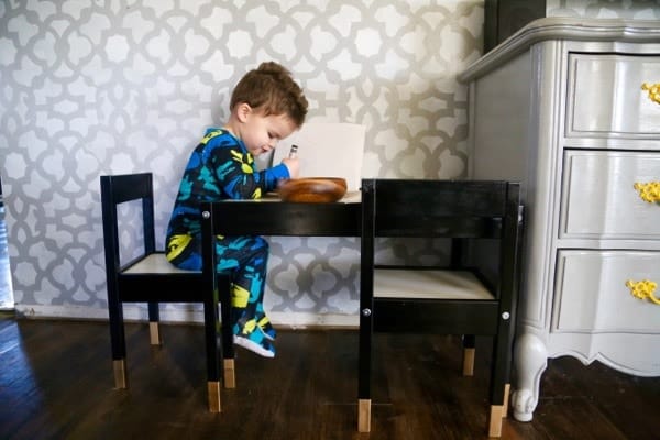 IKEA painted play table