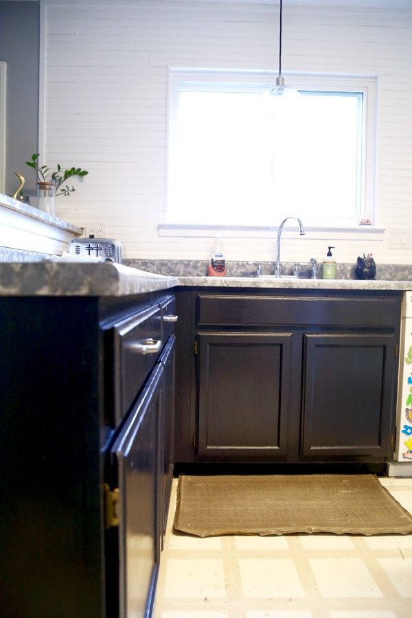 Fully finished beadboard backsplash