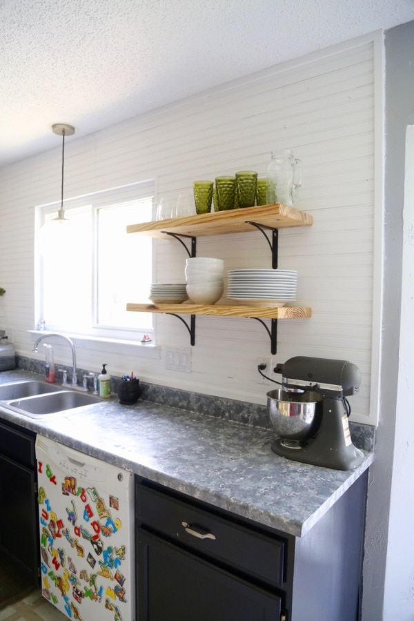 Easy DIY Open Shelving