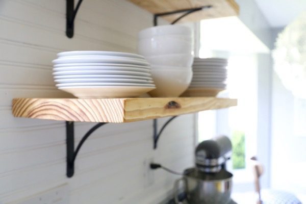 DIY open shelving