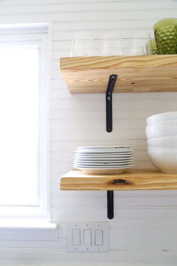 Beautiful DIY open shelving