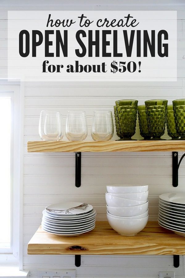 DIY open shelving: Converting kitchen cabinets to shelves