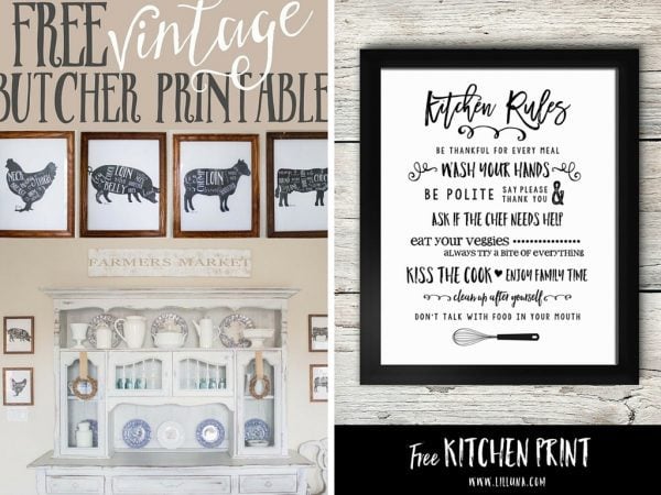 Kitchen art printables