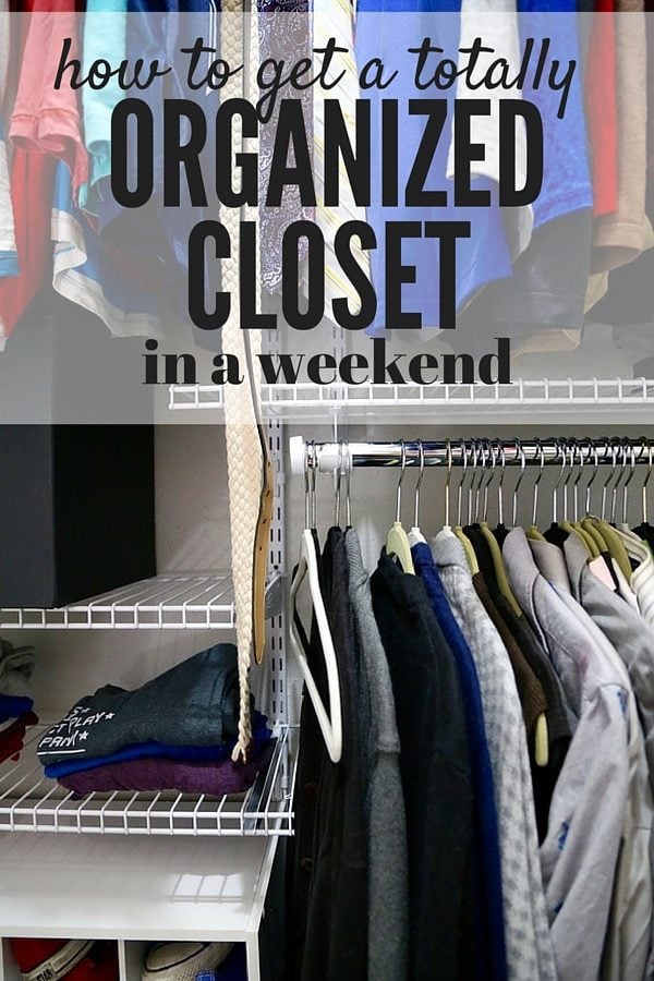 Organizing master closet