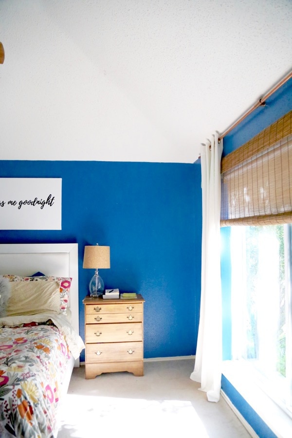 Our new vinyl plank flooring in the bedroom