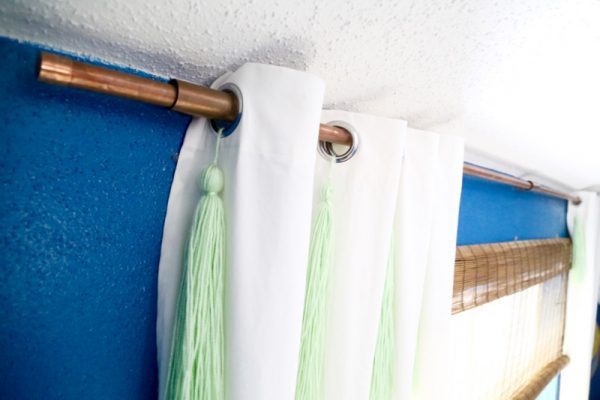 diy industrial curtain rod