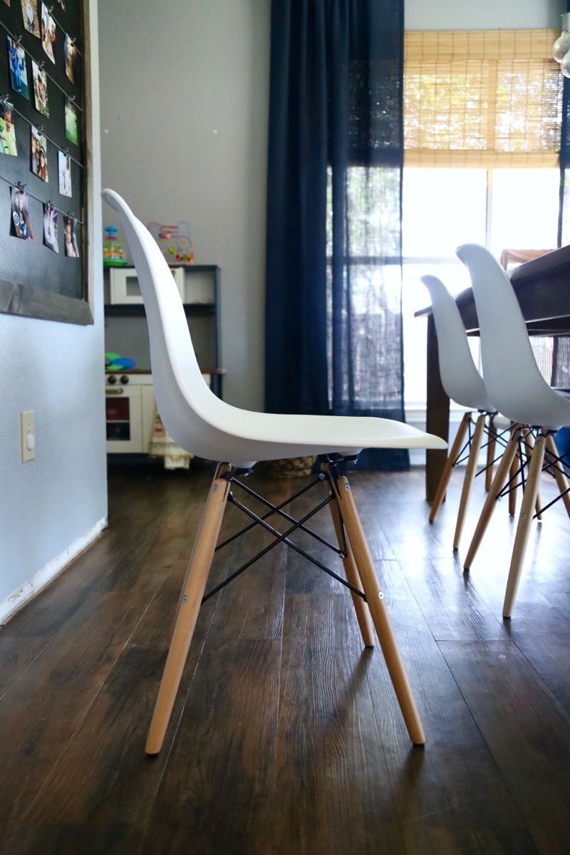 These Baxton Studio molded plastic chairs are so beautiful and affordable but it can be hard to know if purchases like this are worth it without seeing them in person! This detailed review of the chairs is a really helpful way to decide if they're right for you. 