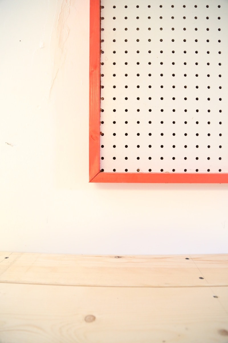 DIY giant pegboard for workshop