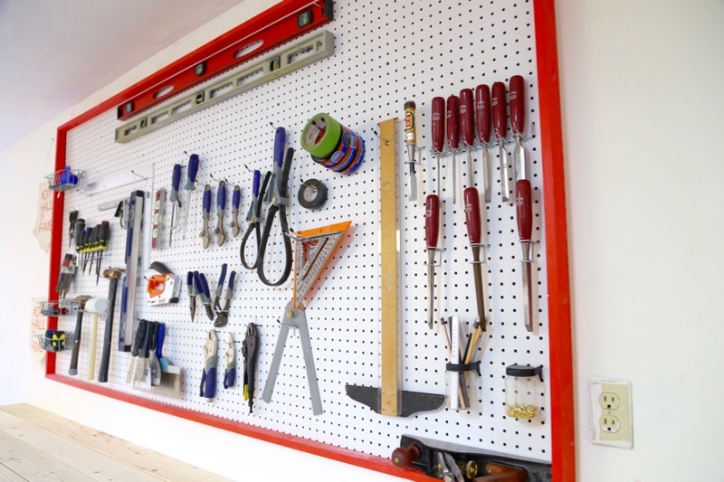 giant pegboard wall