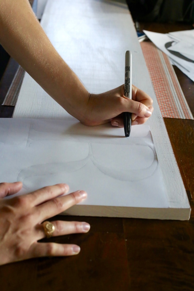 Using a Sharpie to transfer letters onto wood