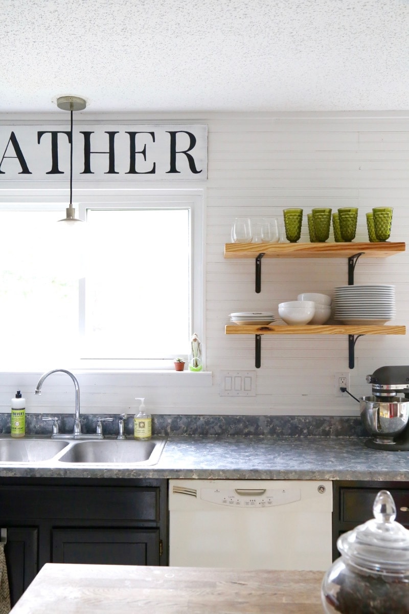 kitchen with lots of DIY elements