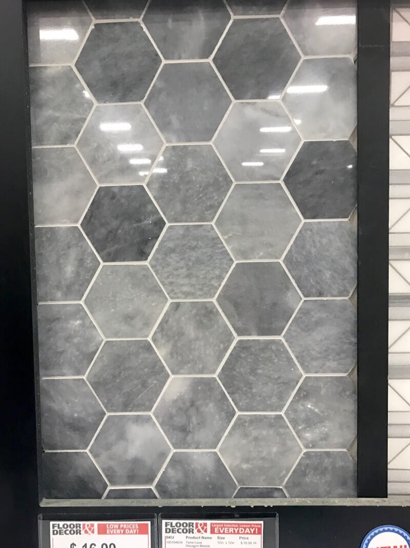 gray hex tile 