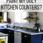 painted kitchen countertops