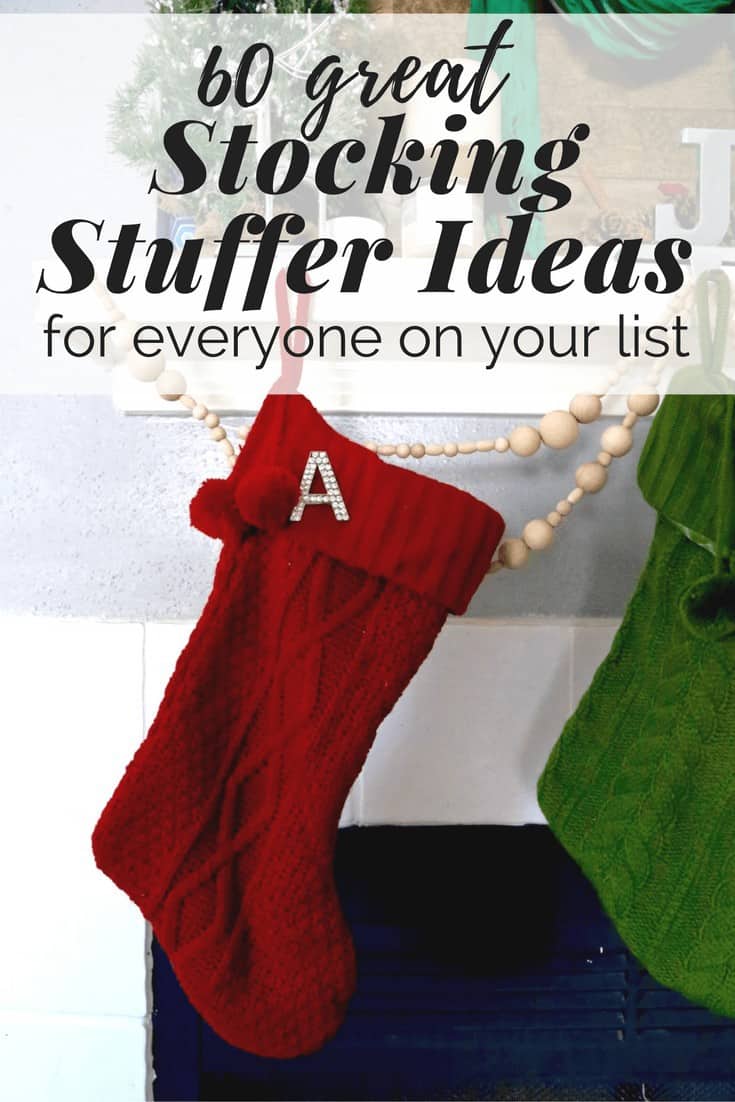There are 60 different stocking stuffer ideas in this post for men, women, and kids! This is a really thorough list, with lots of great ideas for stocking stuffers this Christmas.