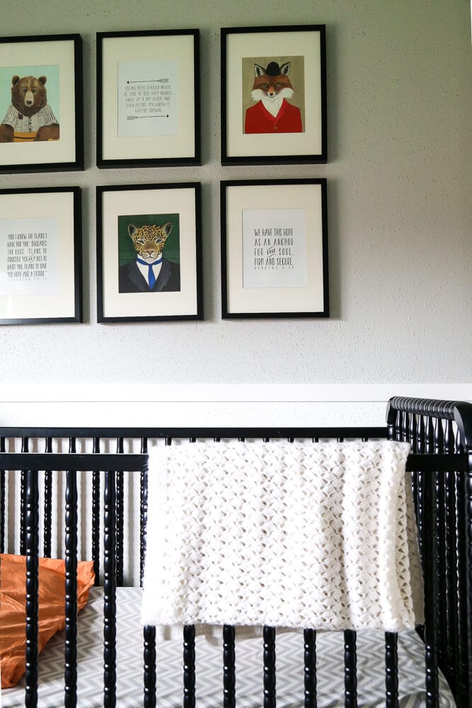 This gender-neutral nursery has a ton of great ideas for simple decor that will last through the toddler years. There's tons of storage for easy organization, and it has a very modern and sophisticated feel! Love it! 