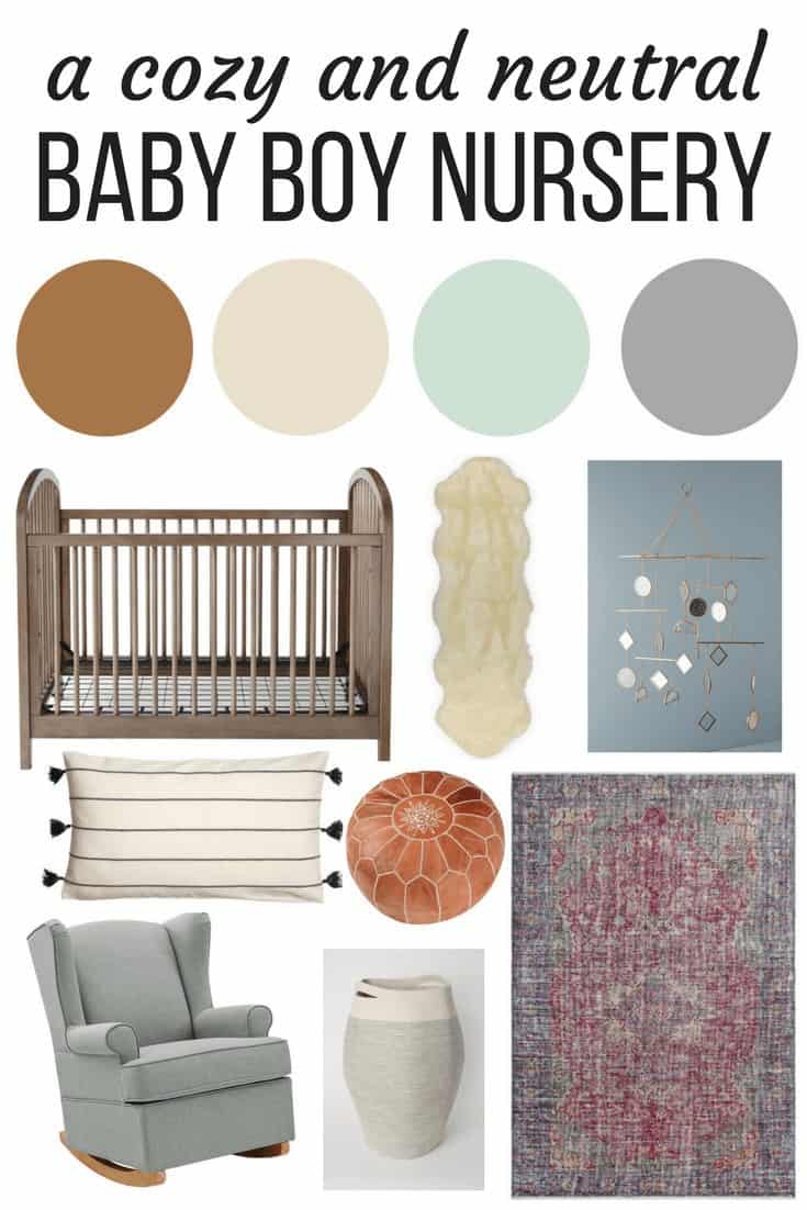 mood board for a nursery