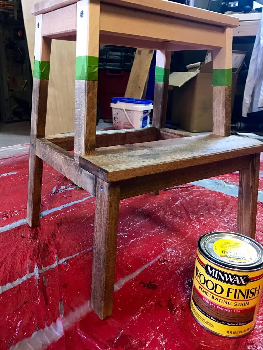 Easy IKEA hack! How to turn this BEKVAM stool into a gorgeous, farmhouse inspired stool for your kitchen, bathroom, or anywhere in the house! Great for kids, and it's gorgeous too! 