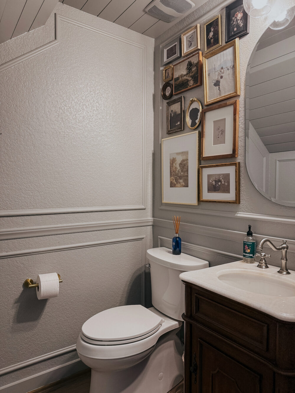 finished powder room 