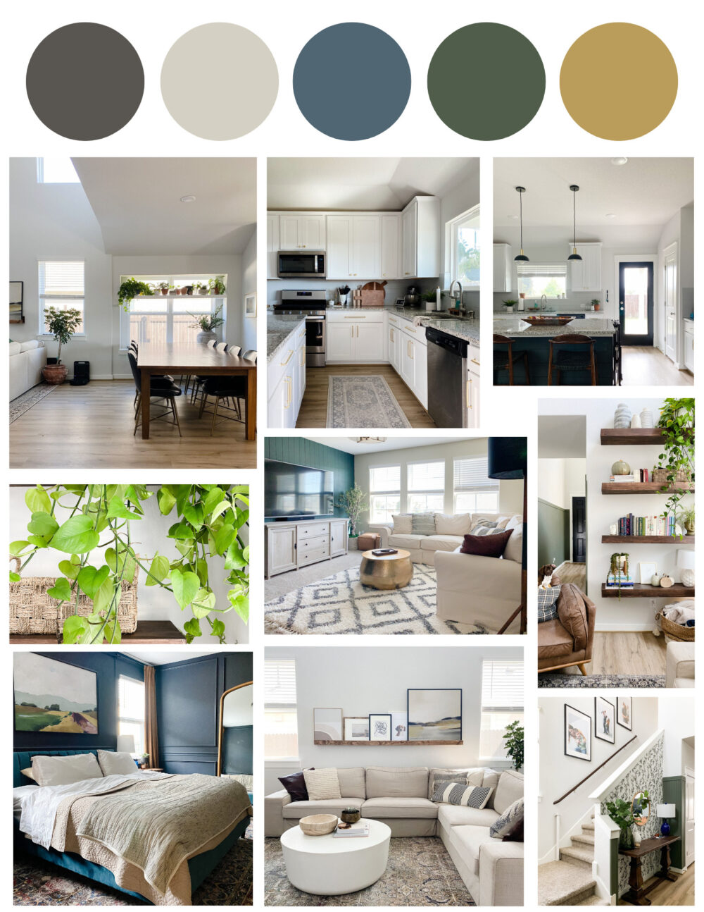 a mood board for a home