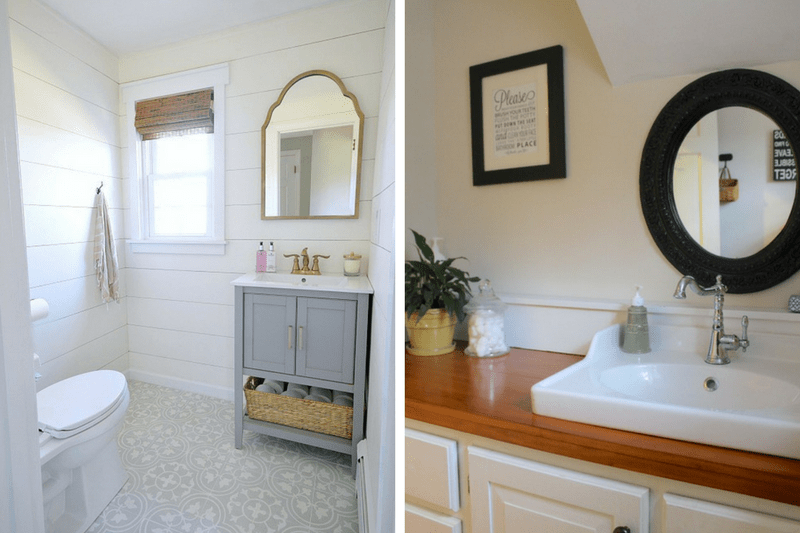 DIY powder room ideas