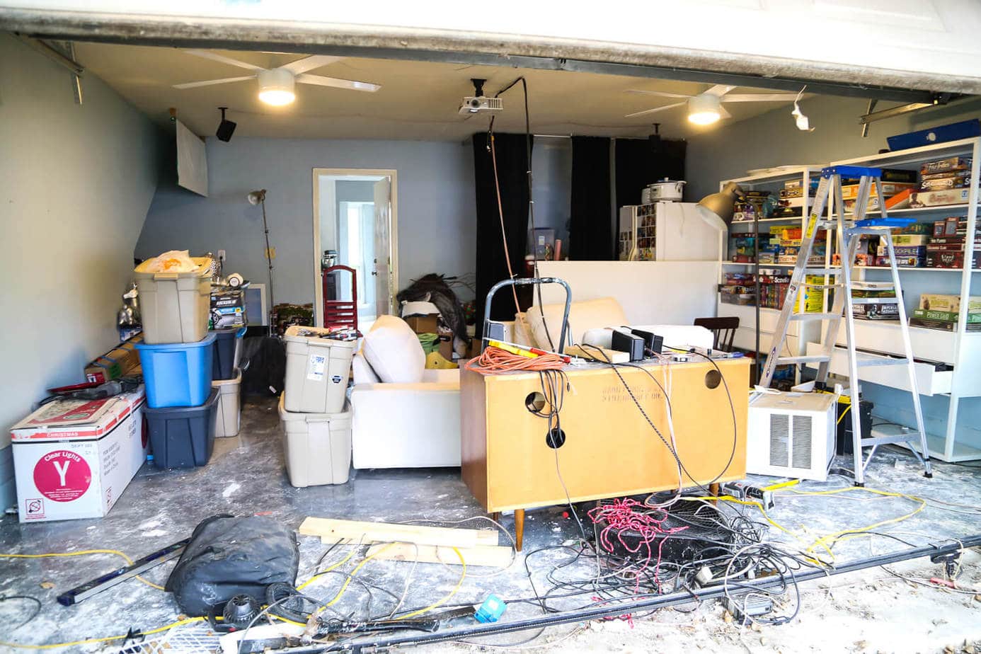 converting a media room back into a garage