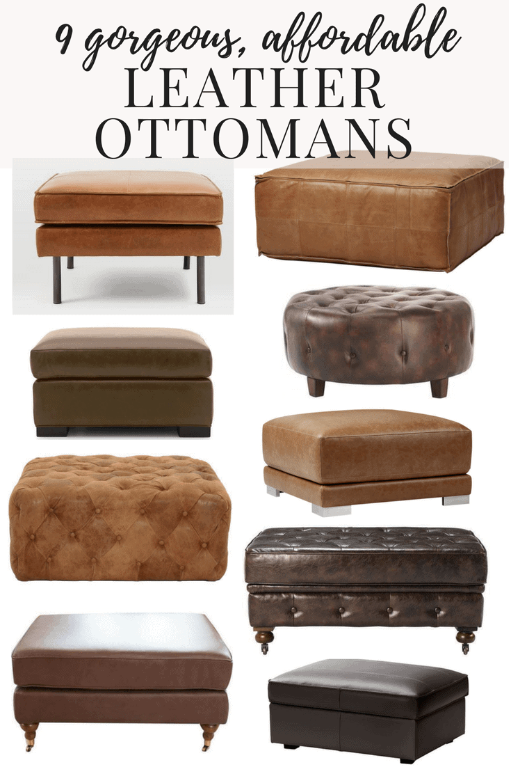 Affordable Modern Leather Ottomans, Modern Leather Ottoman