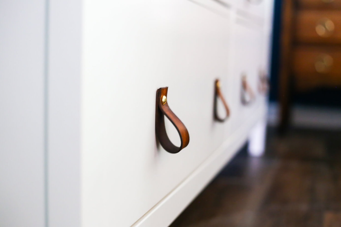 tutorial for leather drawer pulls