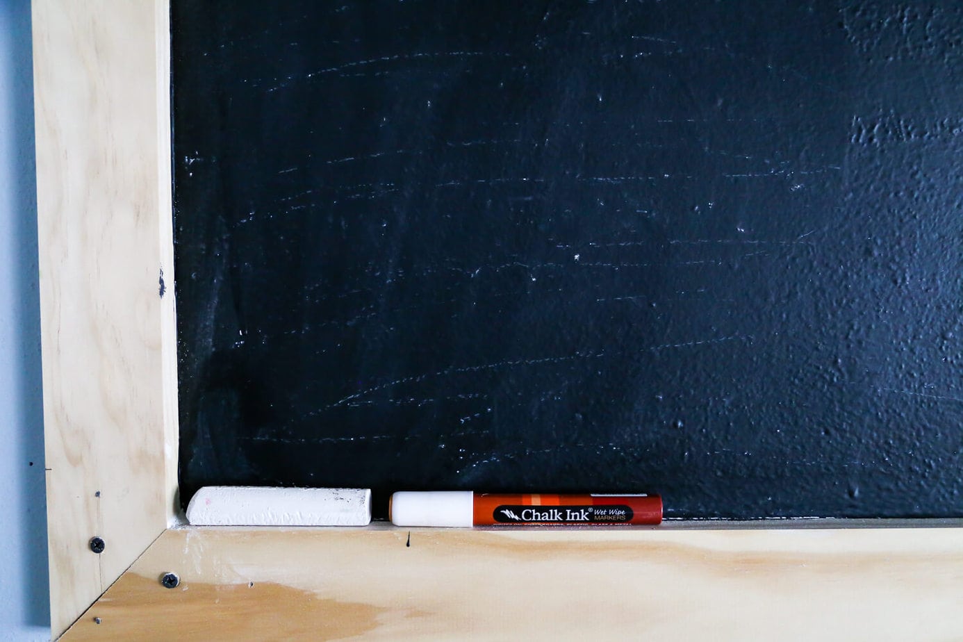 close up of blackboard for garage