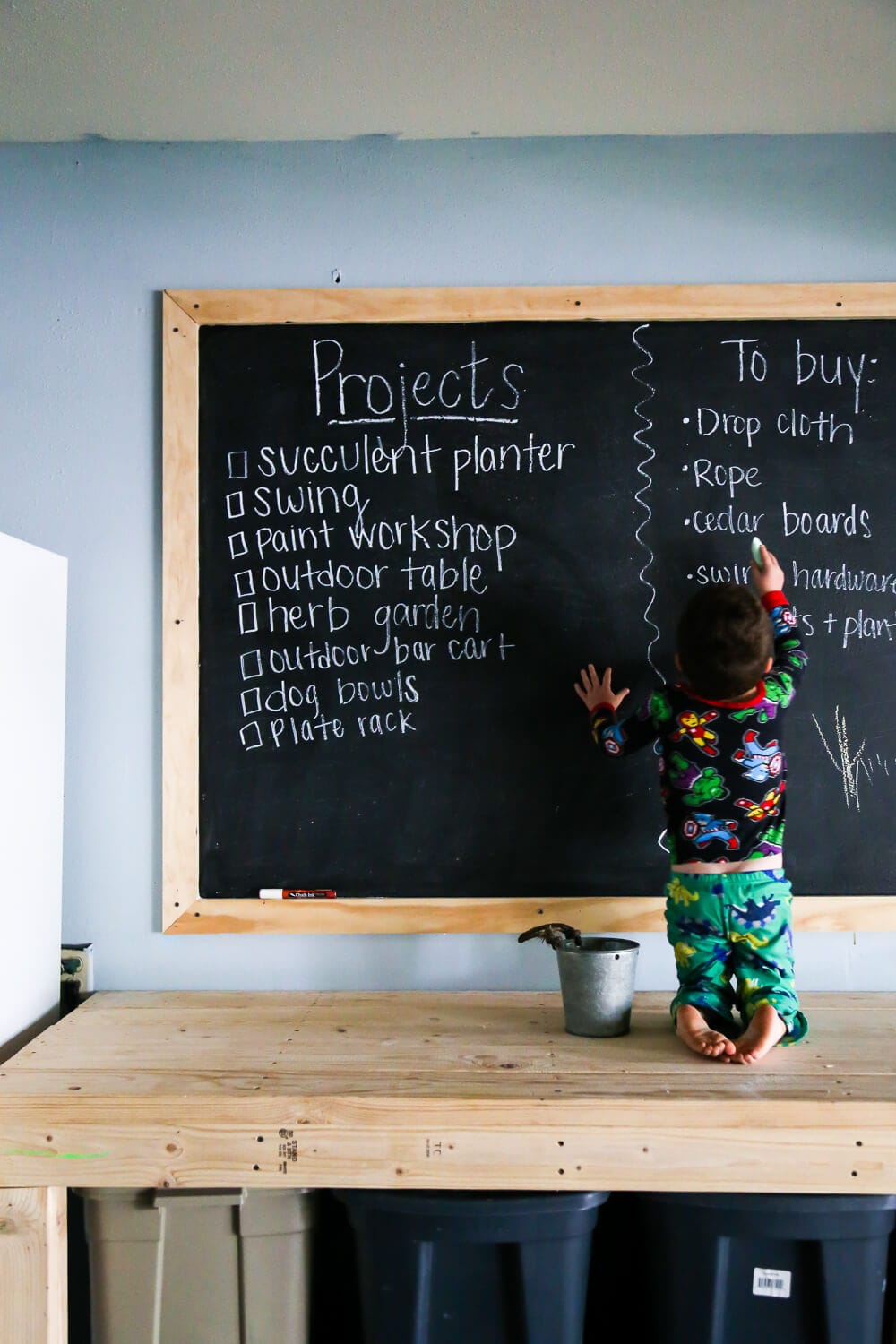 How To Make An Easy DIY Large Chalkboard Wall Love Renovations