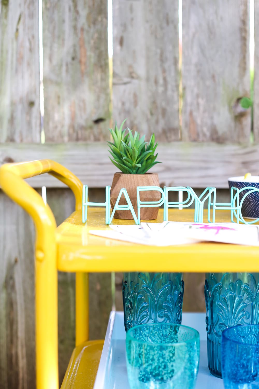 Rusty furniture - backyard bar cart