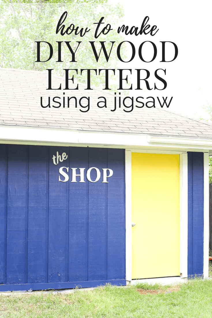 How to make a wooden sign to hang in your home using a jigsaw to cut out the letters. Really cute idea for an outdoor building, a bedroom, or anywhere else in the house!