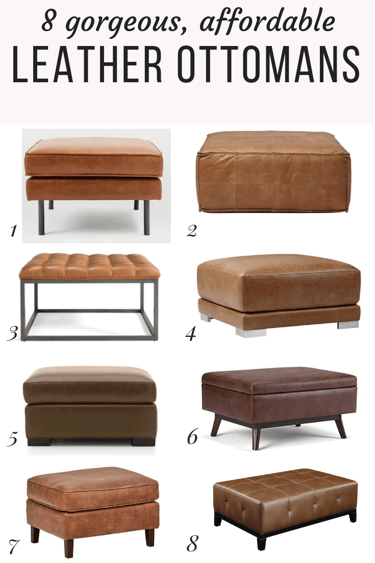 leather ottomans