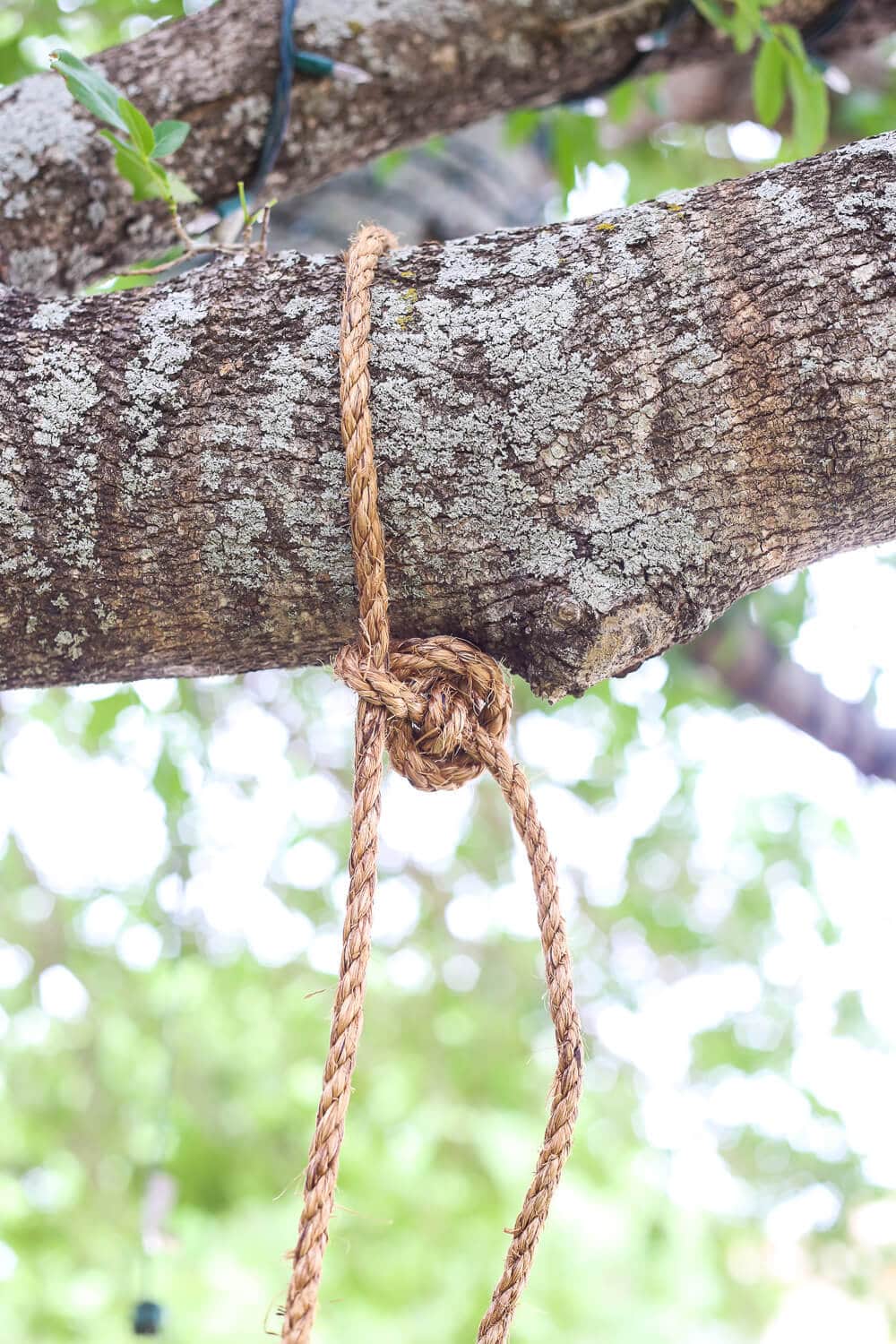How to tie knot for tree swing