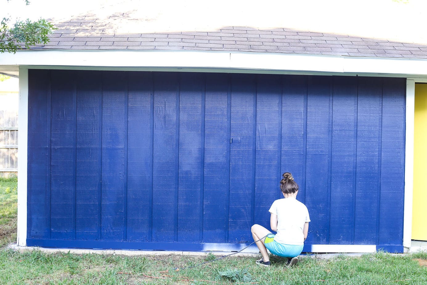 How to paint an exterior building using a paint sprayer - it will make a huge difference in how your entire yard looks and feels! 