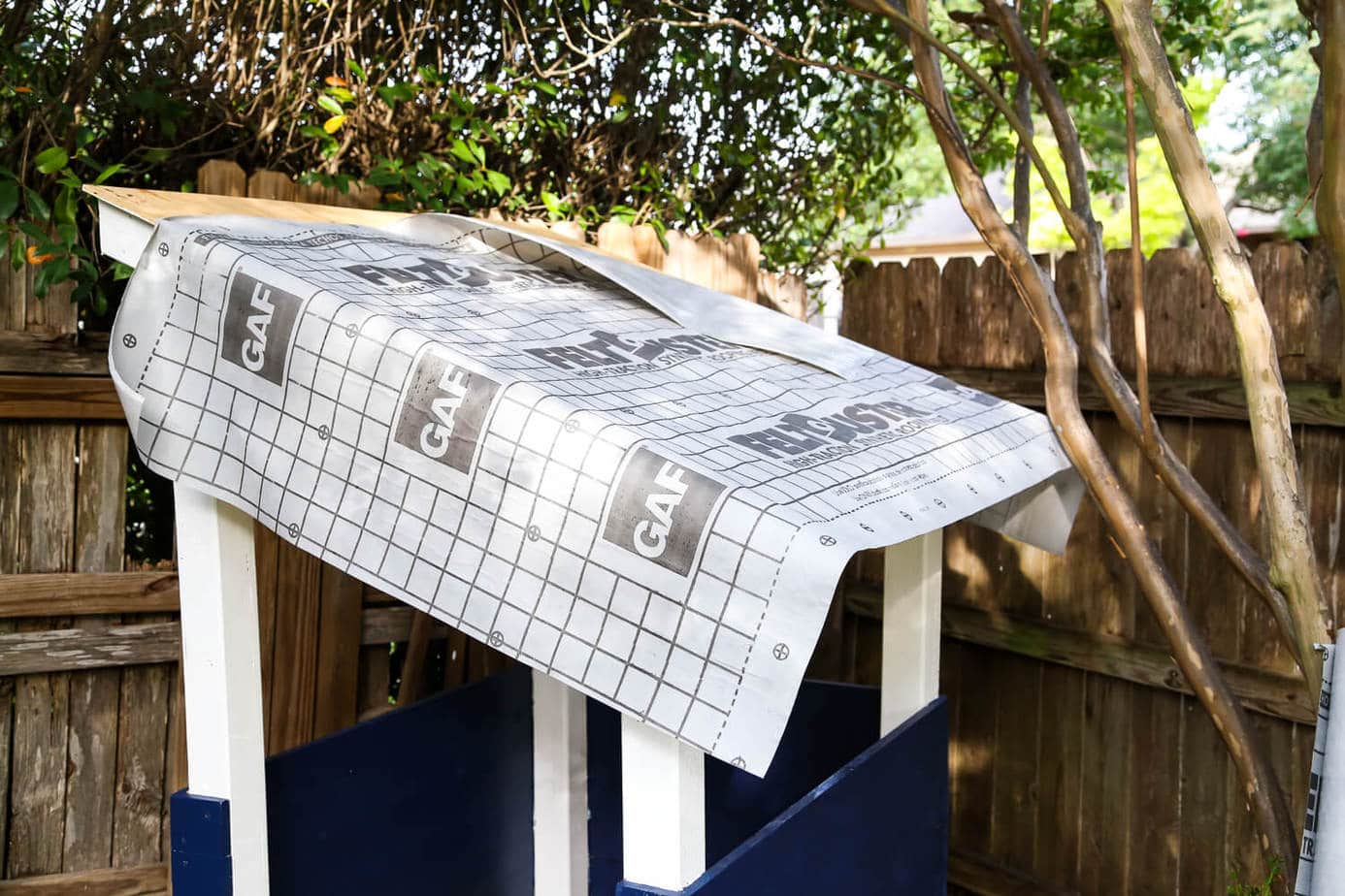 How to install roof shingles on a playhouse