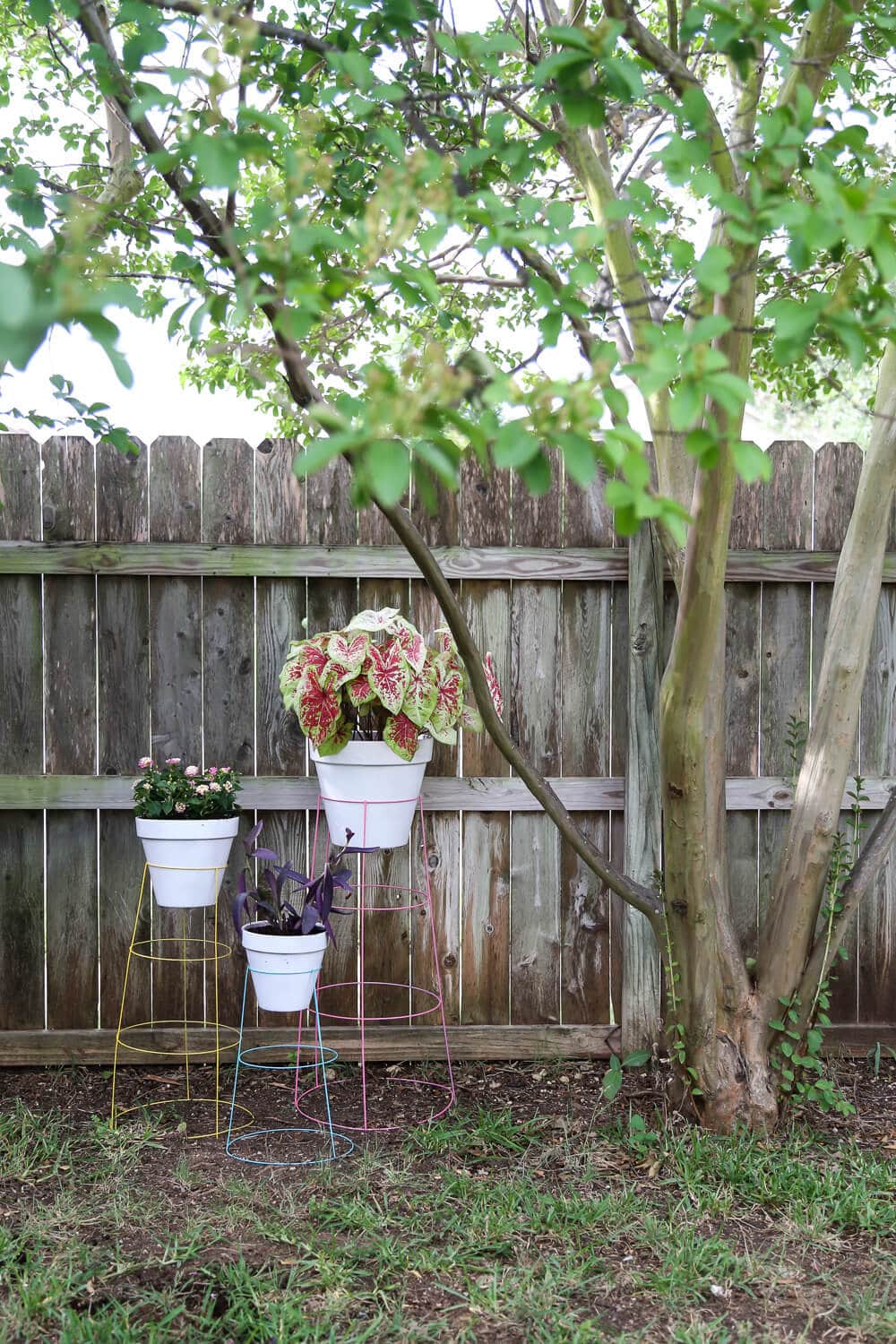 How to make a DIY plant stand for the backyard