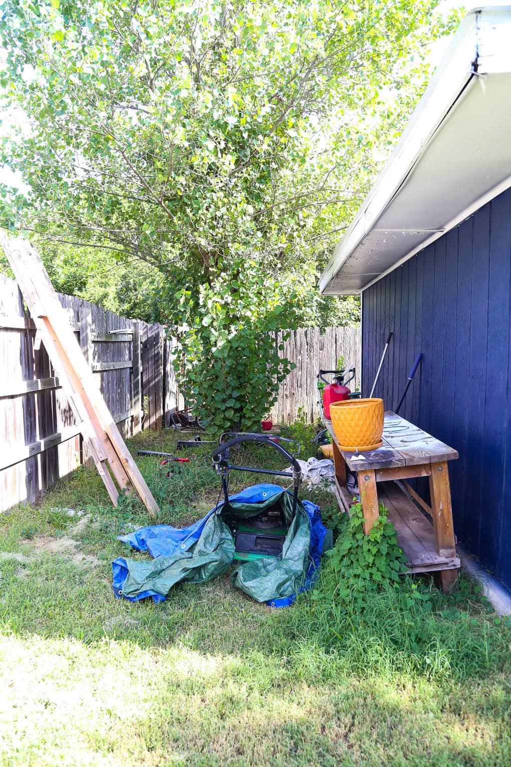 A quick backyard clean-up, thanks to Ryobi tools and a little elbow grease! Plus, great tips on how to keep you backyard organized and maintained throughout the summer.