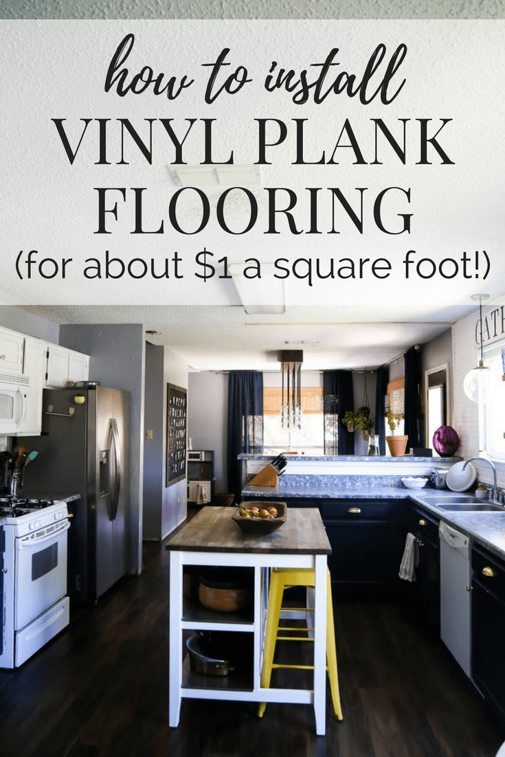 A tutorial on how to install vinyl plank flooring in your home. This post shares the details of peel and stick vinyl plank flooring, what to know, and how to install it.