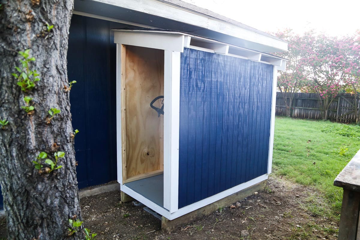 How to build a DIY lawn mower shed.