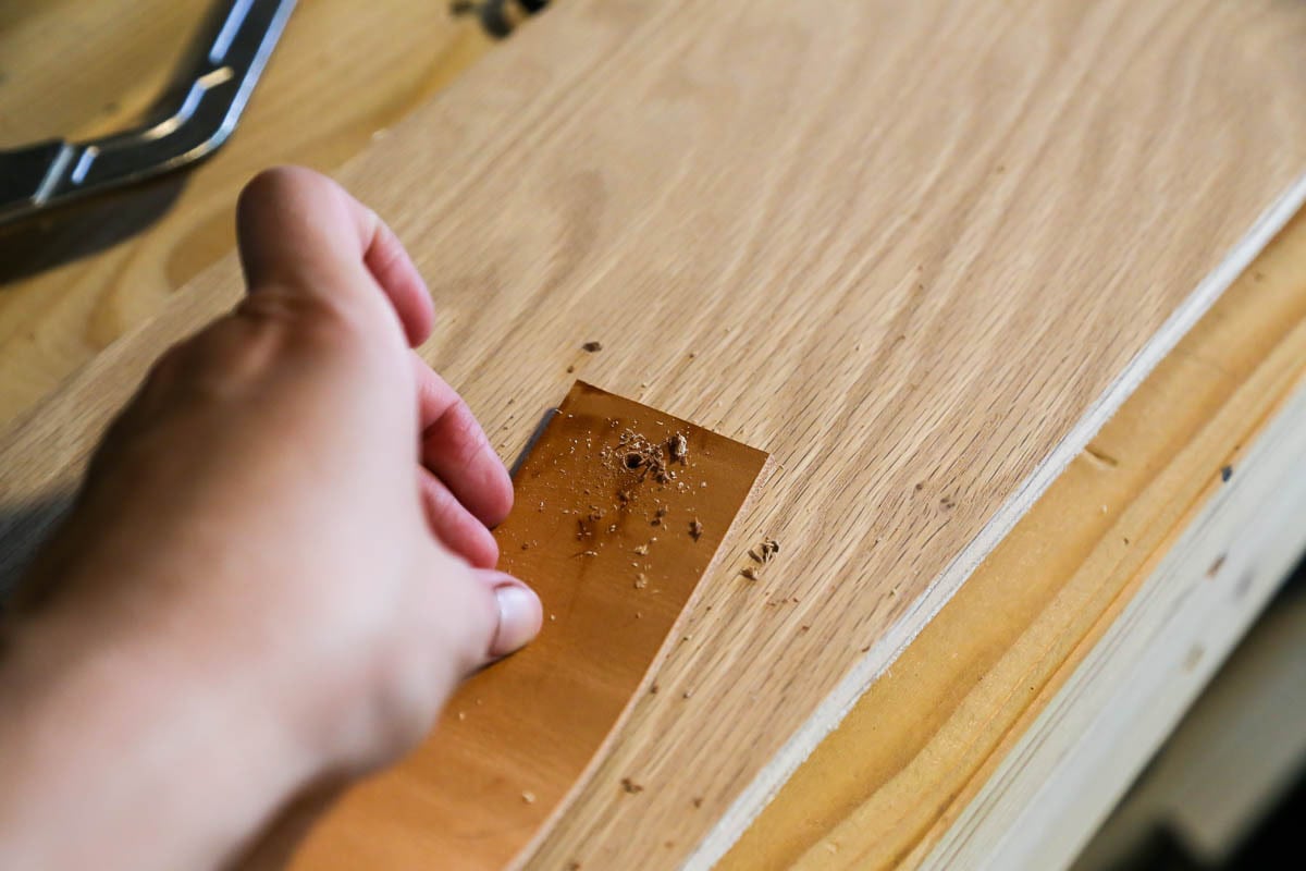 Leather strap for DIY vertical wall planter