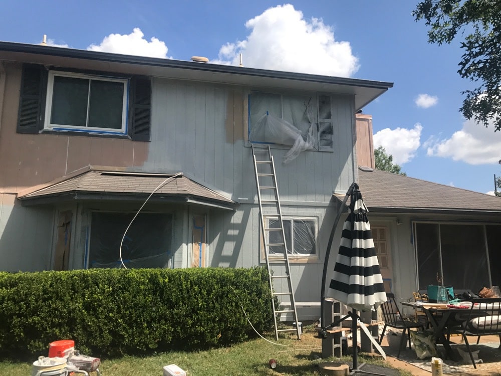 Painting house exterior - before and after photos and tips